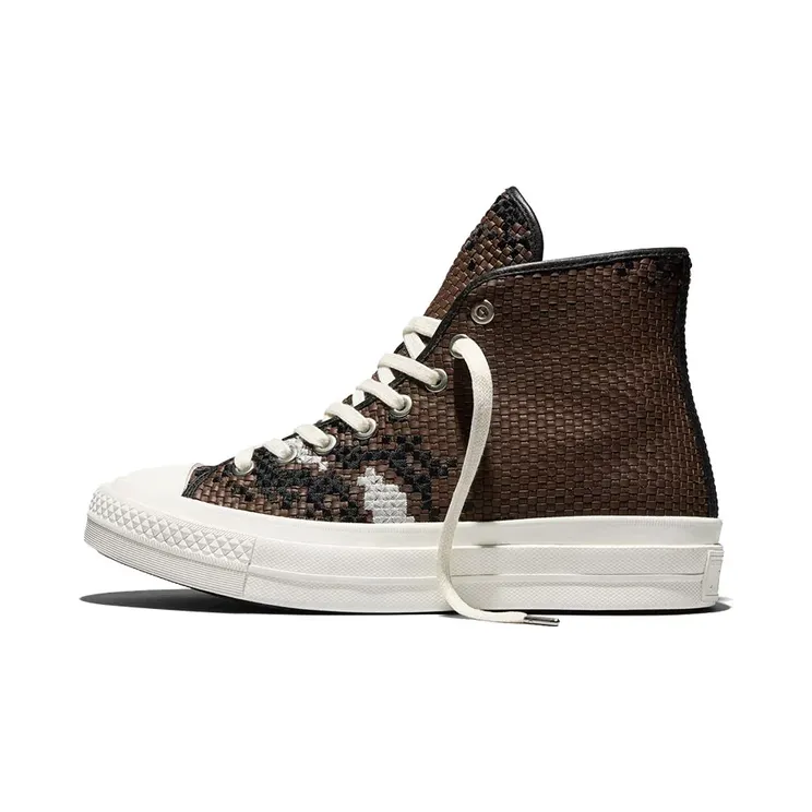 Converse Chuck Taylor All Star First String High Woven Leather Brown Snow White (A19399C)