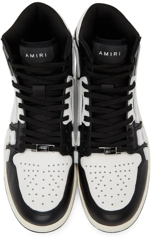 AMIRI Skel Top Hi Black Black White (PS22MFS002004)