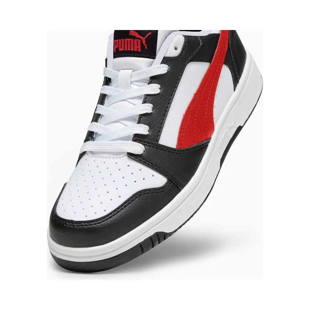 Puma Rebound V6 Lo White/Black/Red (393833-04)