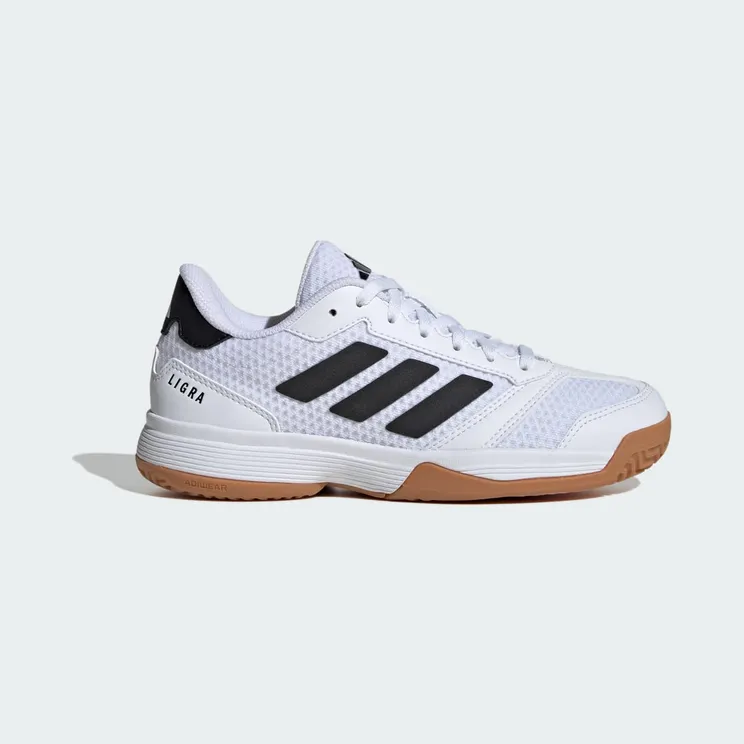 adidas Ligra 8 Indoor Shoes Kids “Cloud White / Core Black / Cloud White” (IH8244)