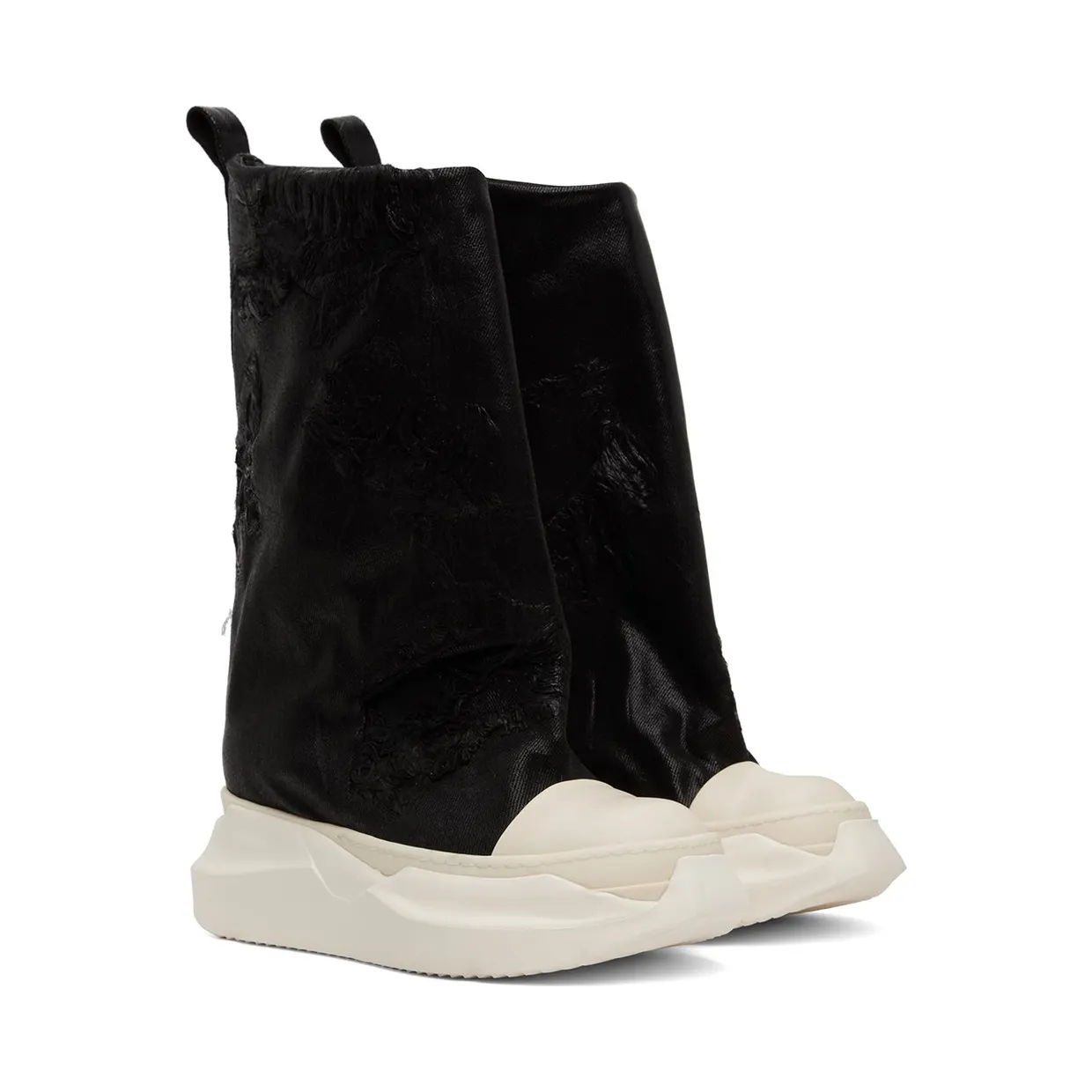 Rick owens Black Strobe Fogachine Boots 911 BLACK/MILK/MILK (DU02B4814 BFLS) (4)