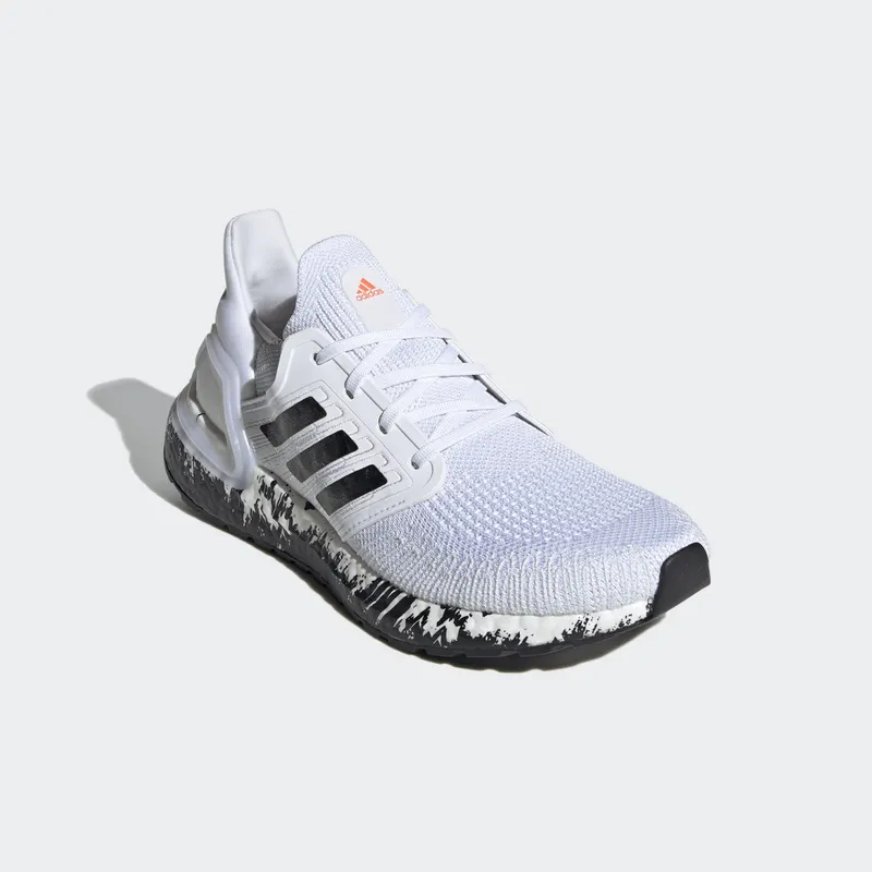 adidas Ultra Boost 20 Cloud White Core Black (W) Cloud White/Core Black/Signal Coral (EG1370)