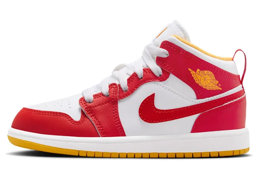 Air Jordan One Mid Speed Red / White / Gold (IM6563-624)