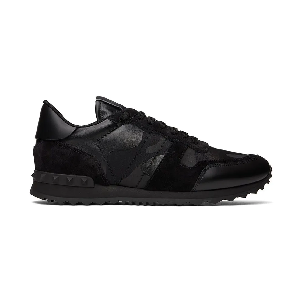 Valentino Garavani Black Camouflage Rockrunner 0NO Black/Black/Black/N (1Y0S0723NSD)