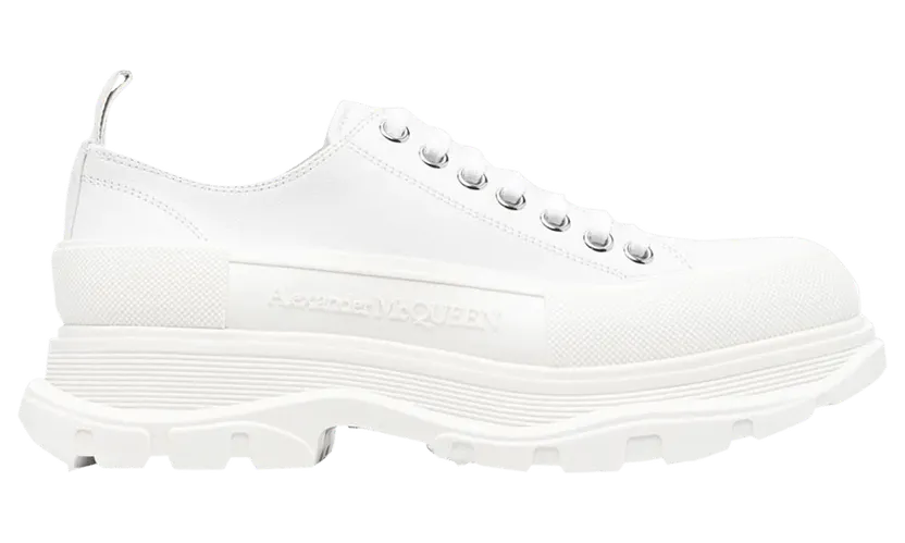 Alexander McQueen Tread Slick Low Lace Up White White (W) (611705W4MV29000)