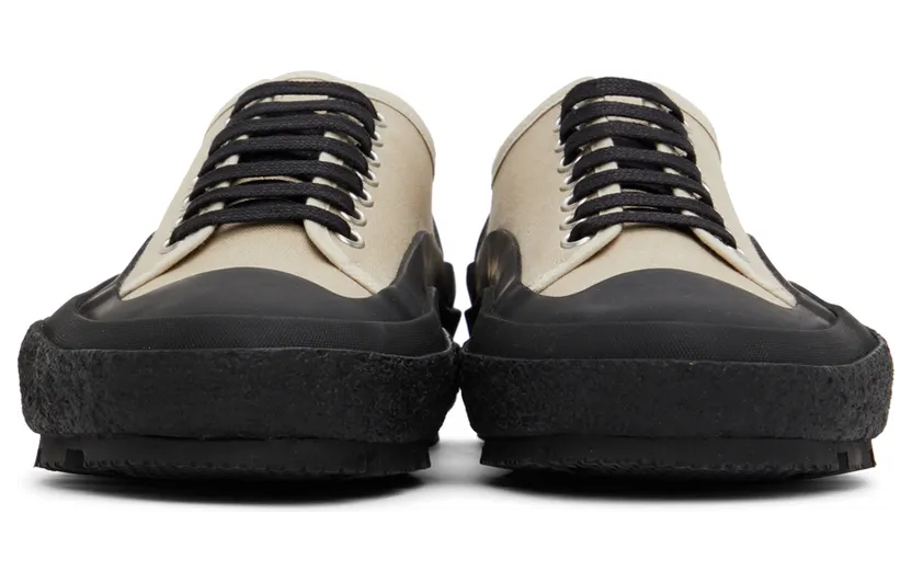 Jil Sander Beige Canvas Sneakers (JI37520A_15602) (2)
