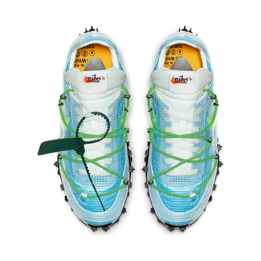 Nike Waffle Racer Off-White Vivid Sky (W) Vivid Sky/Black-Electric Green (CD8180-400)