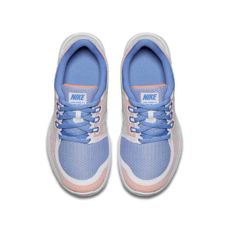 Nike  Free 5.0 Multi-Color (GS) White/Chalk Blue-Volt-White (725114-101)
