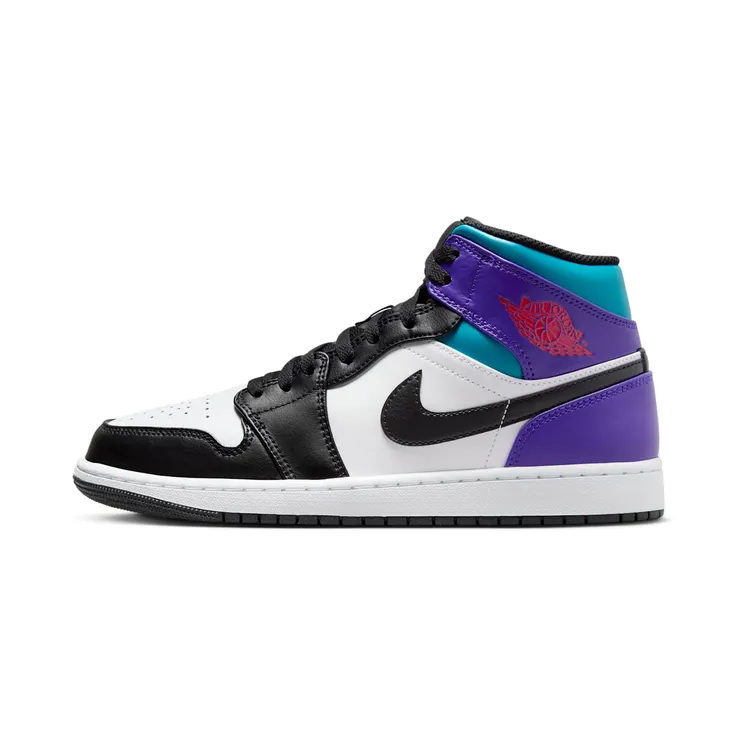 Nike Air Jordan 1 Mid Bred Shadow “White / Bright Concord / True Red / Black” (DQ8426-154)