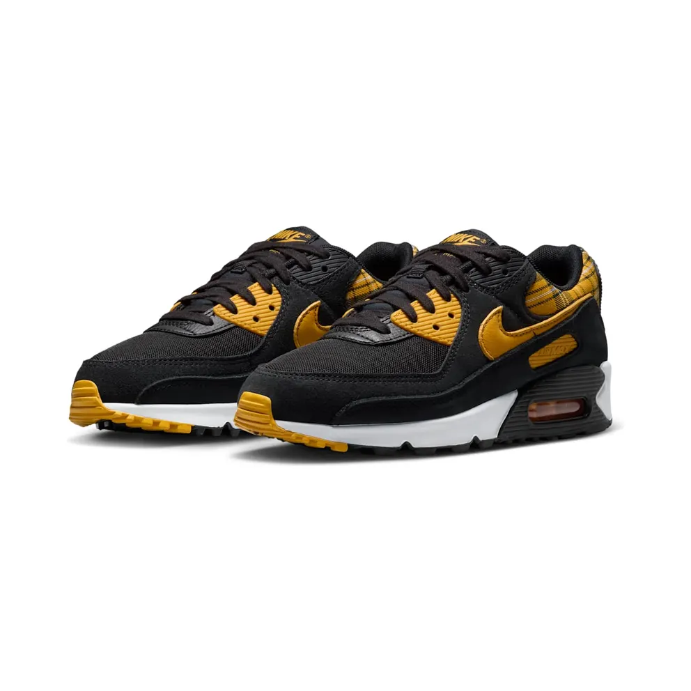 Nike Air Max 90 Womens “Black Yellow Ochre Plaid” (IR5598-001)