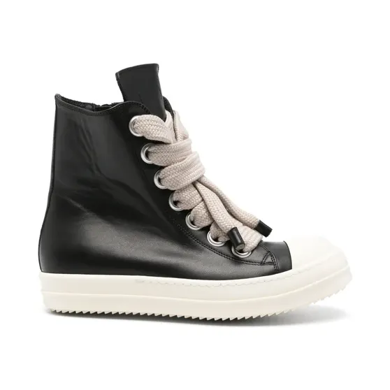 Rick Owens High-Top-Sneakers mit Jumbo-Spitze “Black” (RU02F4892LCOW2)