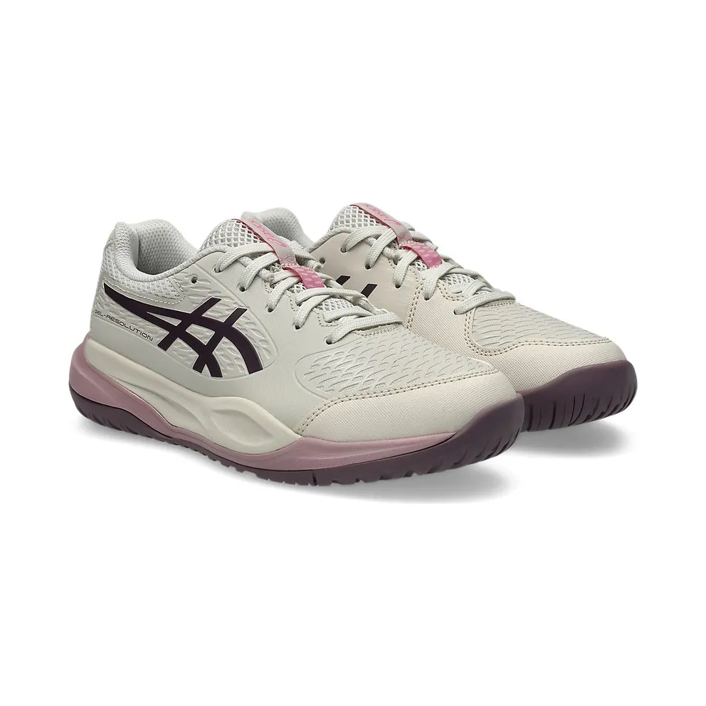 ASICS GEL-RESOLUTION X GS “Soft Oat / Dark Aubergine” (1044A081-250)