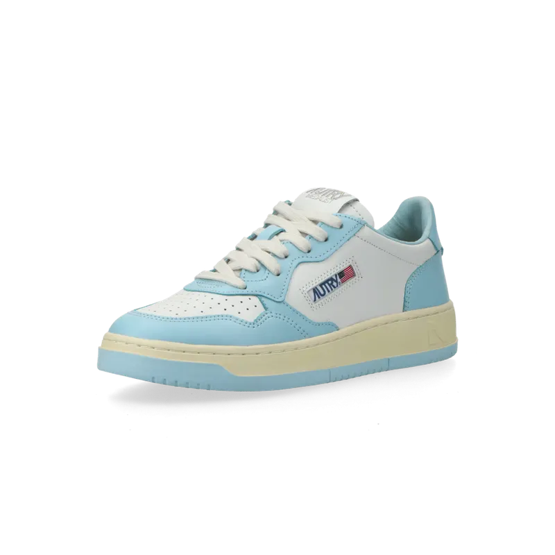 Autry Medalist Low W (leat / leat white / st blue) – AULWWB40