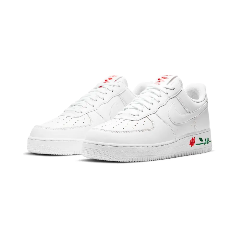 Nike Air Force 1 Low Rose White White/White/University Red-Pine Green (CU6312-100)
