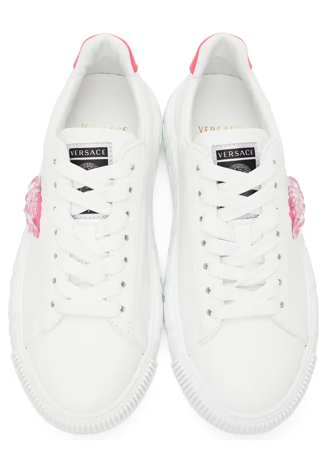 Versace White Medusa Head Greca Sneakers (DST644D_1A00816_2W360) (5)