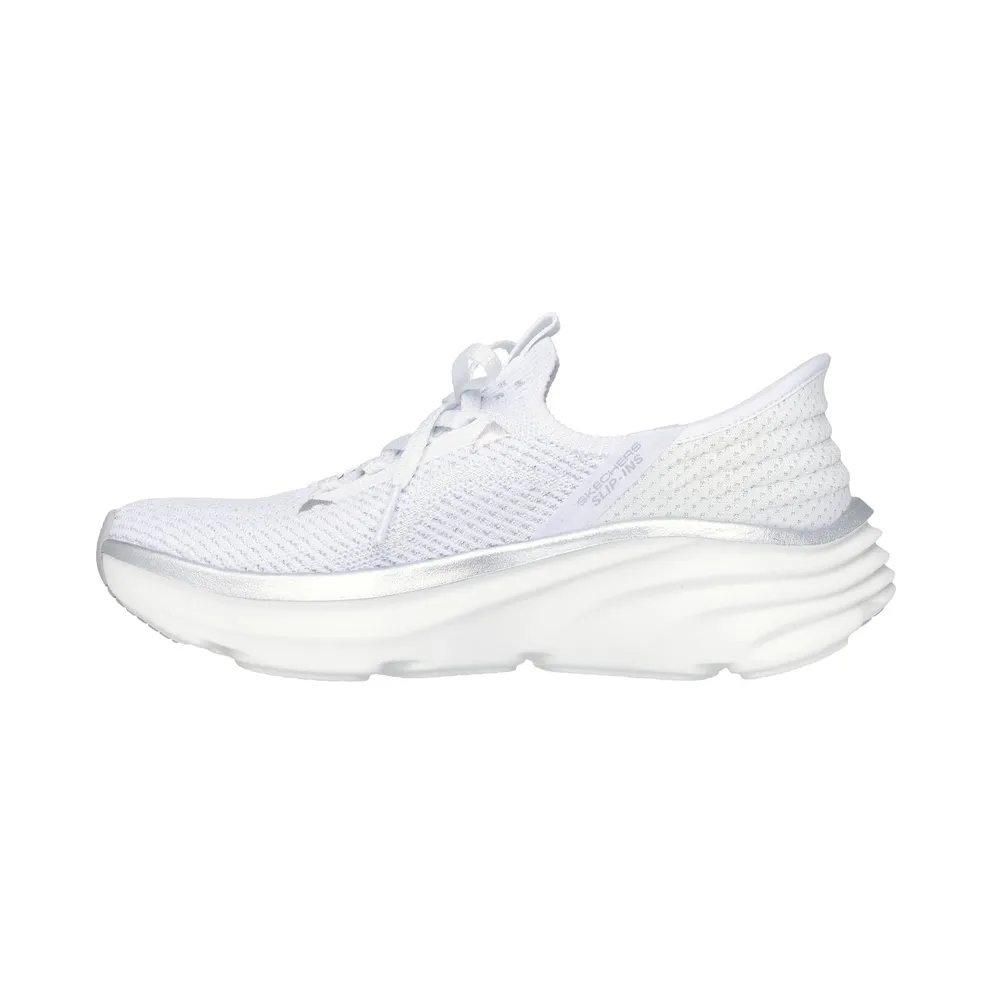Skechers Slip-ins Relaxed Fit: D’Lux Vapor – Evening Glowing Sneaker White/Silver