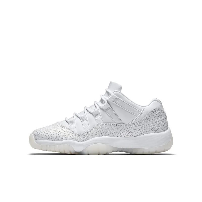 Jordan 11 Retro Low Heiress Pure Platinum (GS) White/White-Pure Platinum (897331-100)