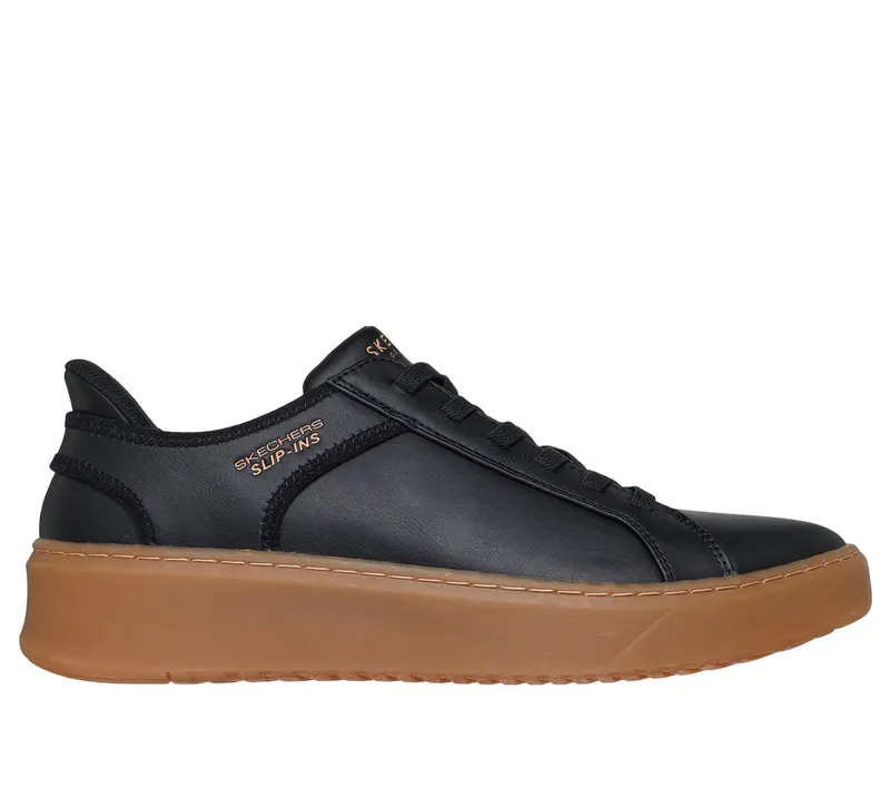 Skechers Slip-ins: Court Break – Double Vented Sneaker Black/Natuurlijk