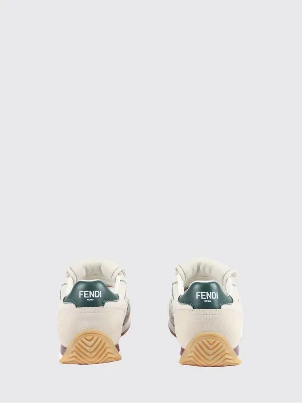 Fendi Leather Sneakers with Embroidered FF Monogram Multicolor (JMR562AWK5F1V9Q) (2)