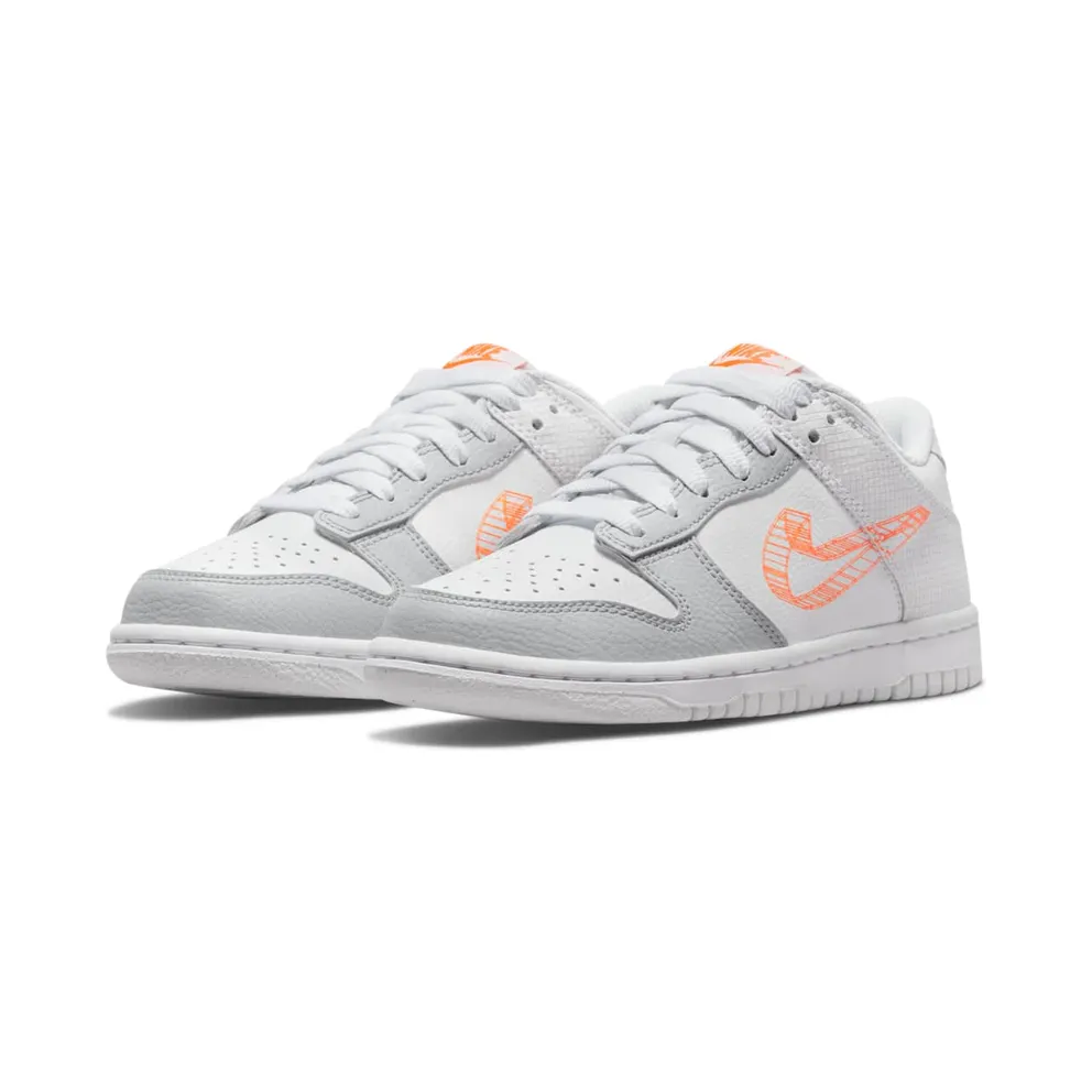 Nike Dunk Low SE Sketch Swoosh Orange (GS) (DR0171-100)