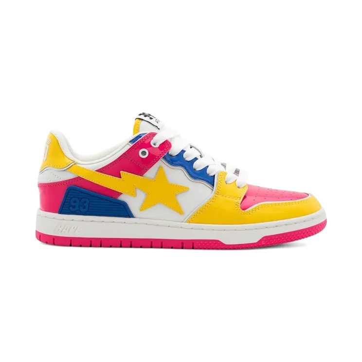 A Bathing Ape Sk8 Sta #2 Pink Yellow Blue (1M80-191-311)