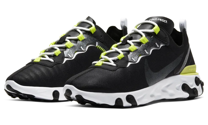 Nike React Element 55 SE ‘Black Lemon Venom’ Black/Lemon Venom/White (CN3591-001)