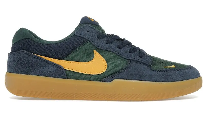 Nike SB Force 58 Midnight Navy Fir Gum Light Brown University Gold (DV5477-402)