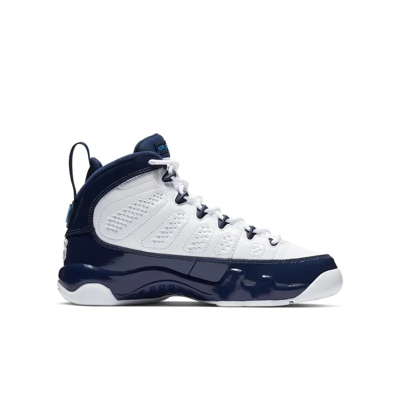 Jordan 9 Retro Pearl Blue (GS) White/University Blue-Midnight Navy (302359-145)