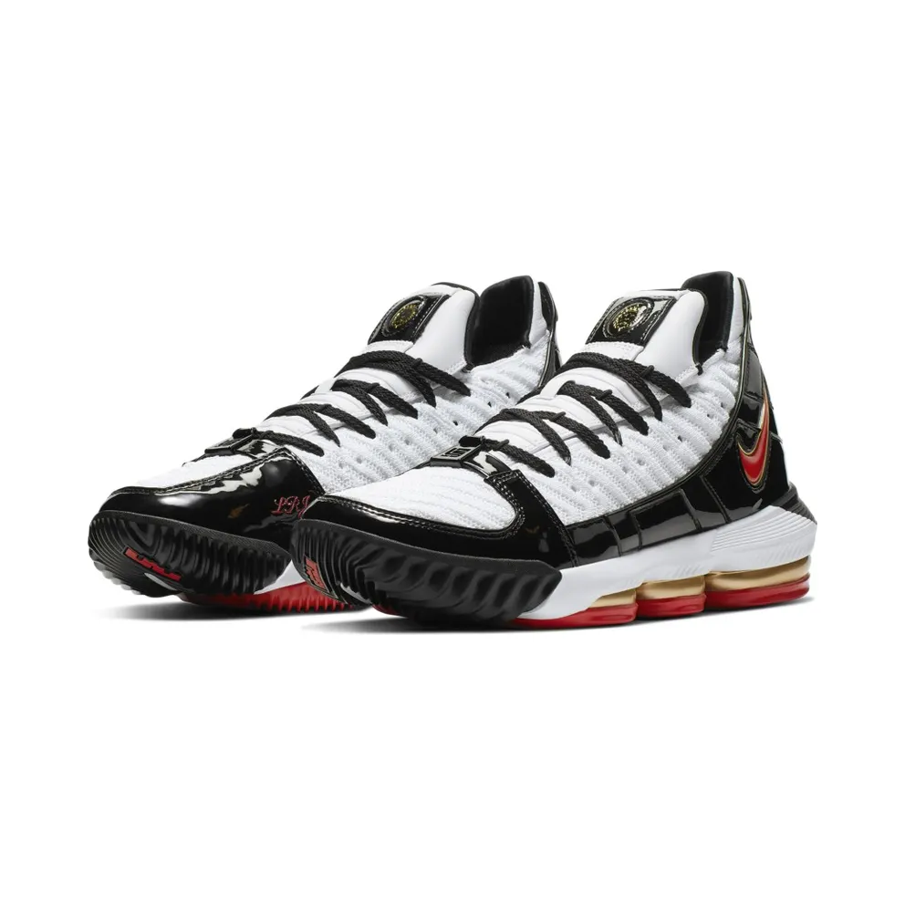 Nike LeBron 16 Remix White/Black-Metallic Gold-Varsity Crimson (CD2451-101)