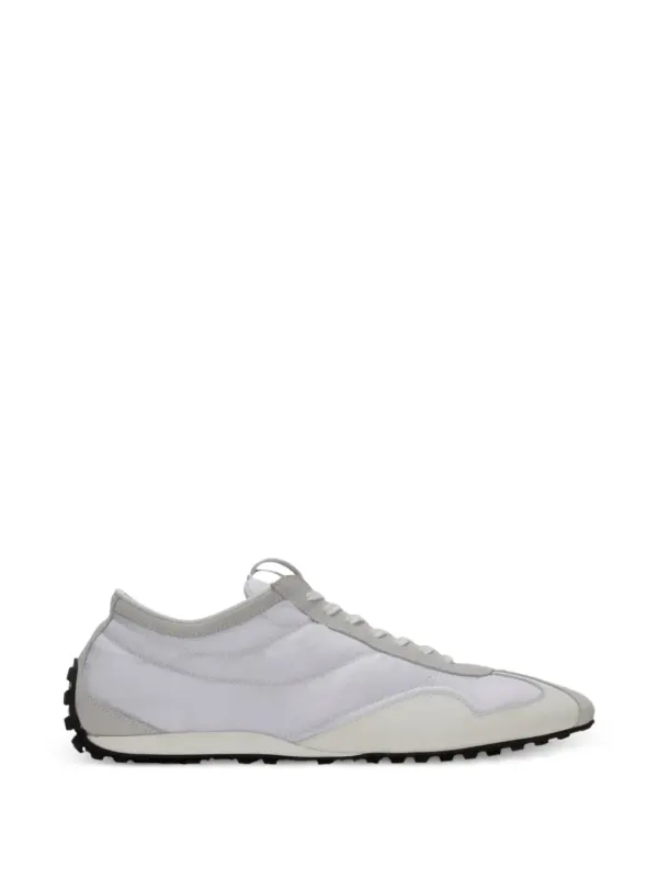 Balmain Racing Low Sneaker aus Nylon und Leder – White (HM1VI430TYVC)