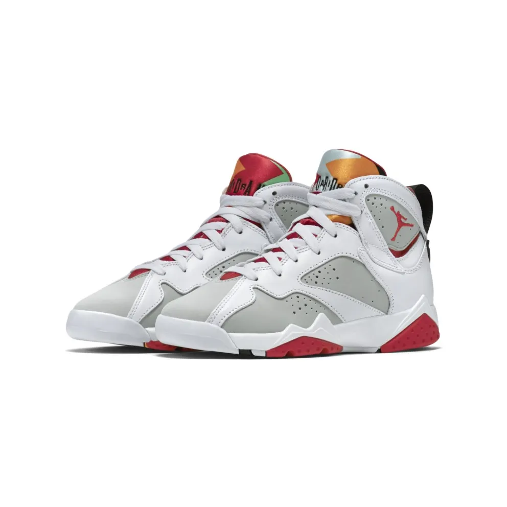 Jordan 7 Retro Hare 2015 (GS) White/True Red-Light Silver-Tourmaline (304774-125)