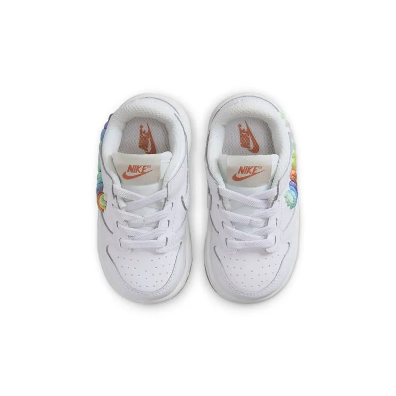 Nike Dunk Low SE Rainbow Lace Swoosh White (FQ1924-100)