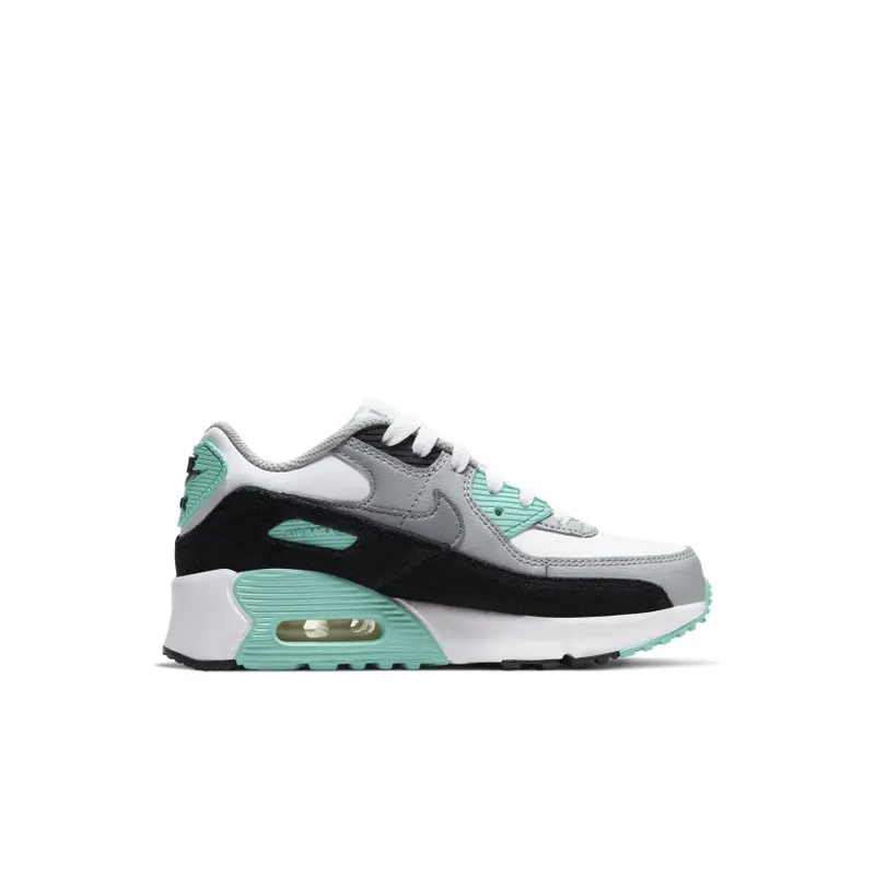 Nike Air Max 90 Hyper Turquoise (PS) White/Light Smoke Grey/Hyper Turquoise (CD6867-102)