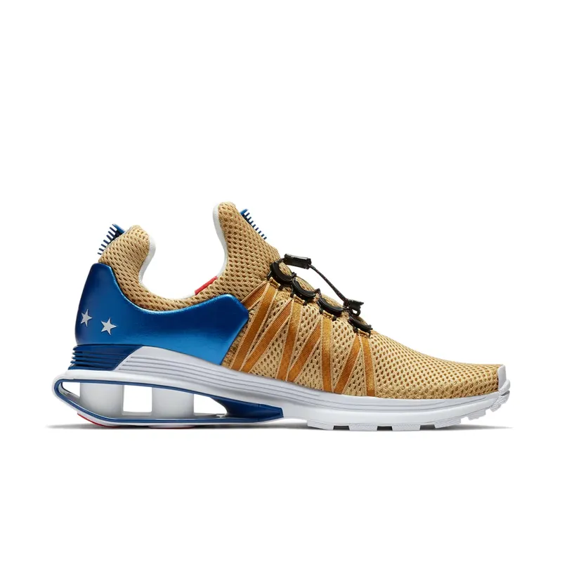 Nike Shox Gravity World Cup (2018) Metallic Gold/White-Gym Blue-Speed Red (AR1999-700)