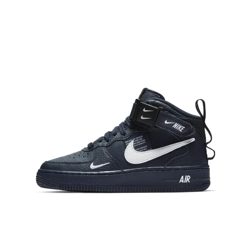 Nike Air Force 1 Mid Obsidian Tour Yellow White (GS) Obsidian/Tour Yellow-White (AV3803-400)