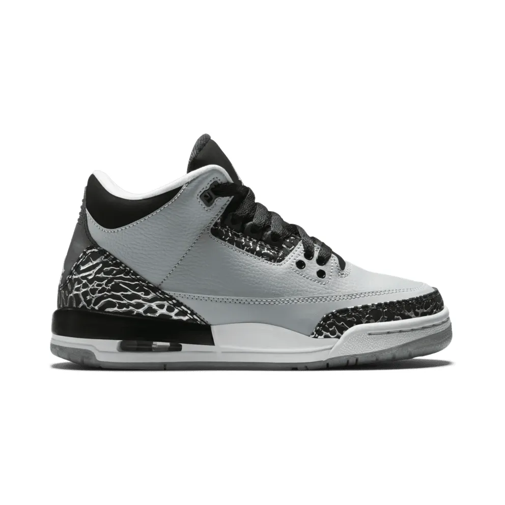 Jordan 3 Retro Wolf Grey (GS) Wolf Grey/Metallic Silver-Black (398614-004)