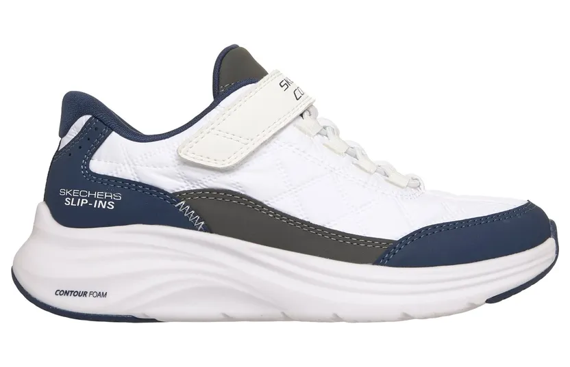 Skechers Contour Foam – Cozy Fit Sneaker Wit/Marine