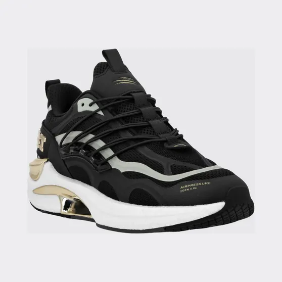 Plein Sport Air Pressure Gen. X.04 Low-Top Sneakers in Mesh with Chunky Sole Black (SAESUSC0736STE003N0293)