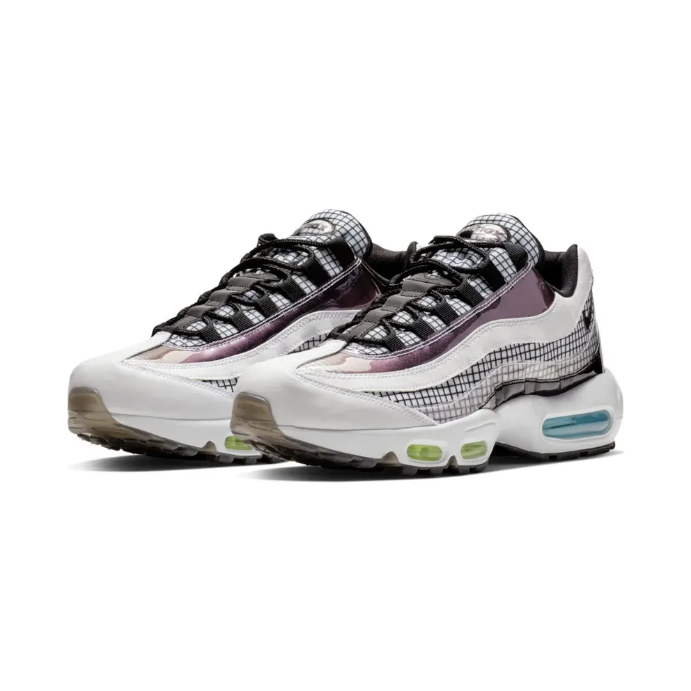 Nike Air Max 95 LV8 White White/Black-Blue Gaze-Lime Blast (AO2450-100)