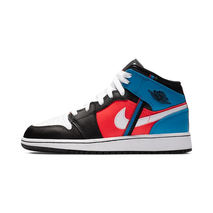 Air Jordan 1 Mid Game Time GS “Black / Blue Orbit / Flash Crimson / White” (CV4891-001)