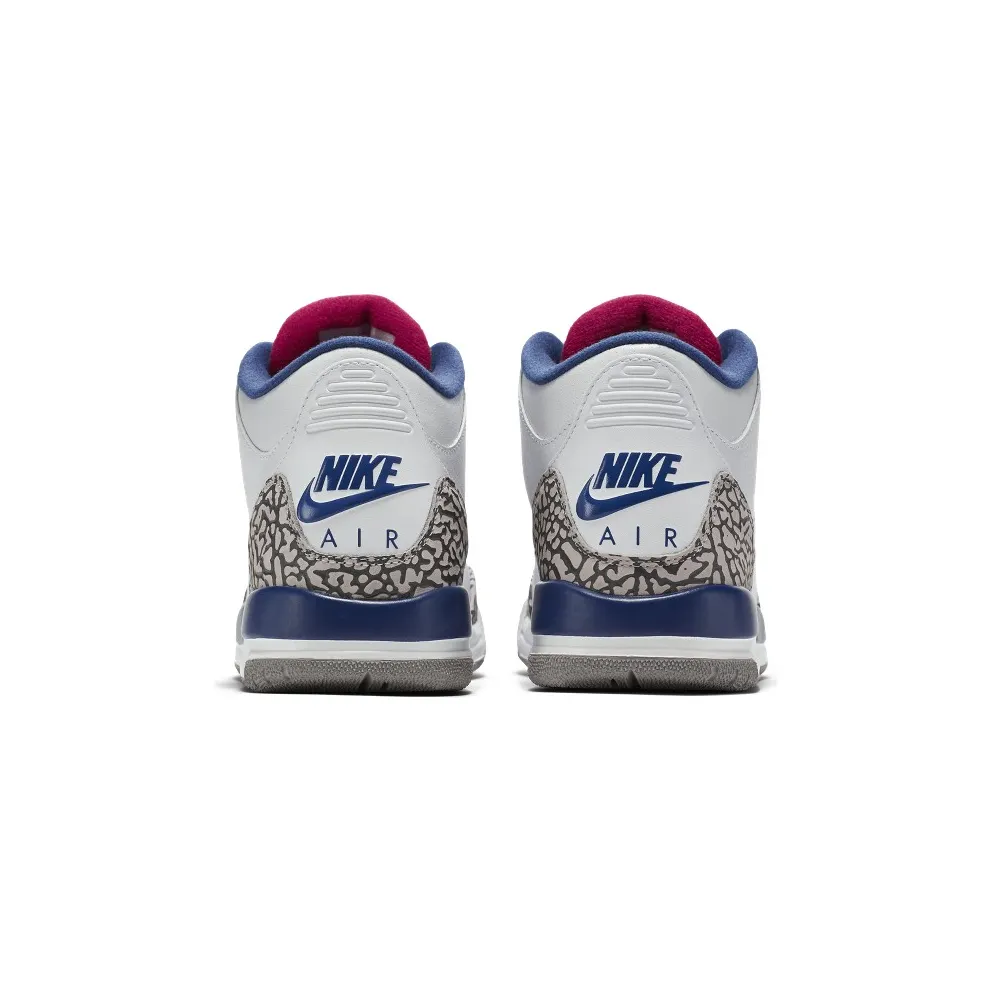 Jordan 3 Retro True Blue 2016 (GS) White/True Blue-Varsity Red (854261-106)