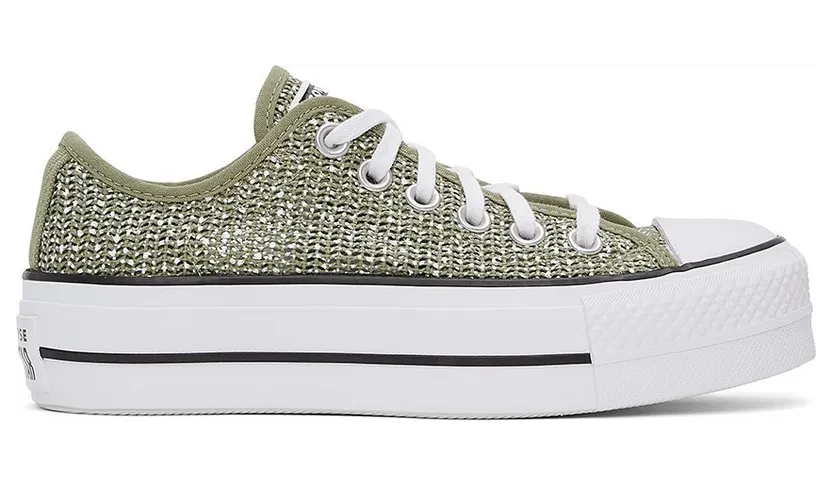 Converse Ademende Platform Chuck Taylor All Star Low Top Light Field Surplus/white (570791C)