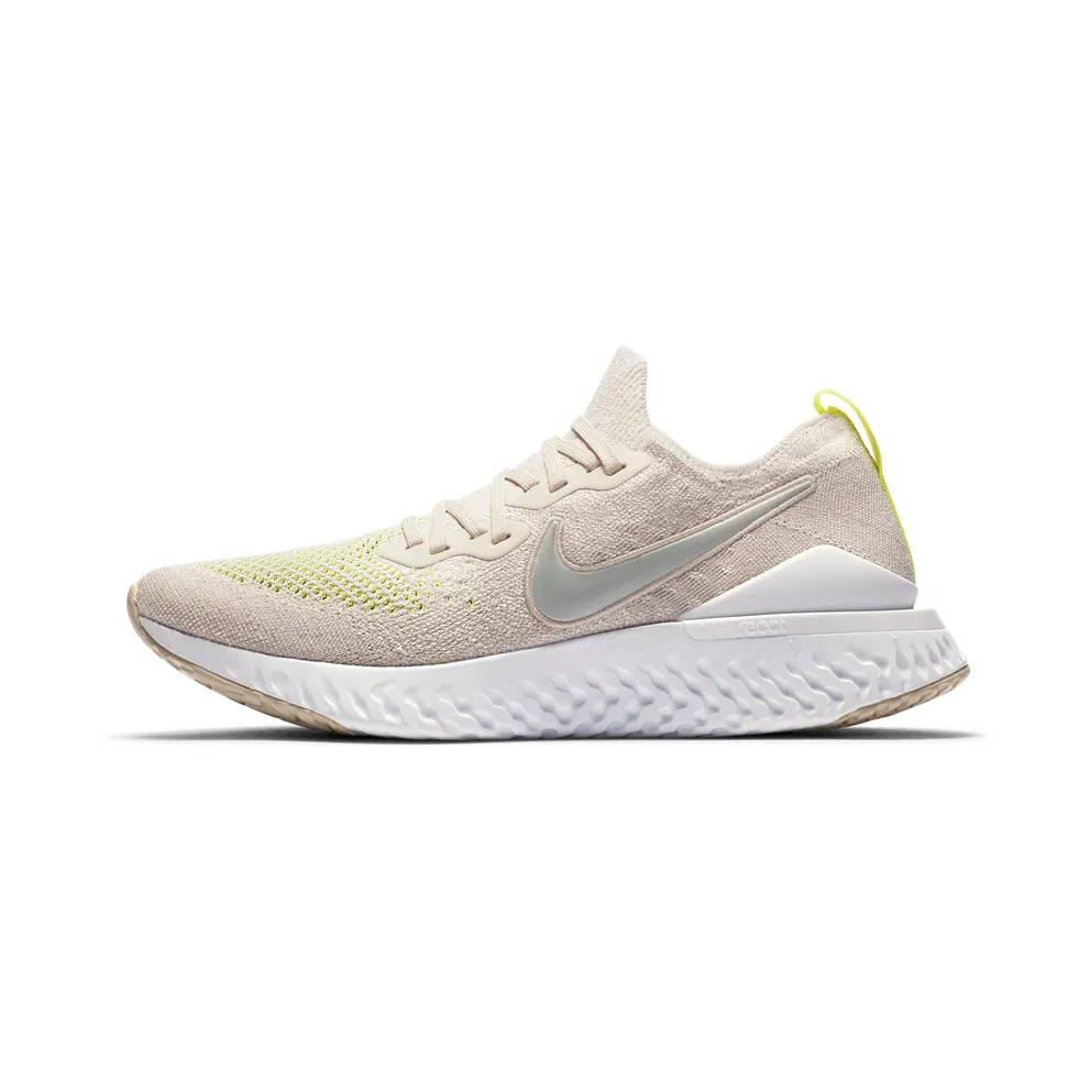 Nike Epic React Flyknit 2 Cream “Desert Sand / White / Volt / Reflect Silver” (CJ9695-002)