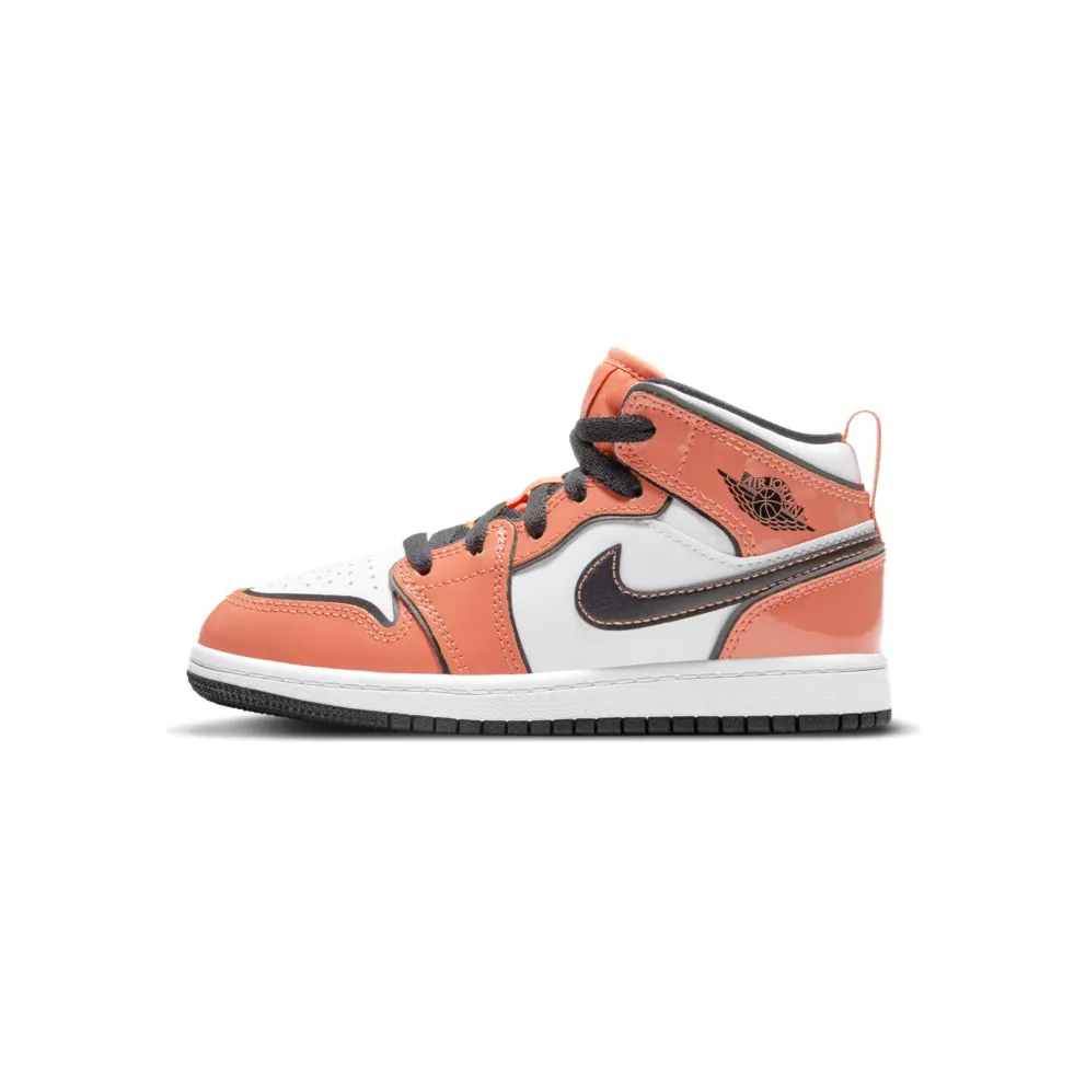 Jordan 1 Mid Turf Orange (PS) Turf Orange/White-Black (BQ6932-802)