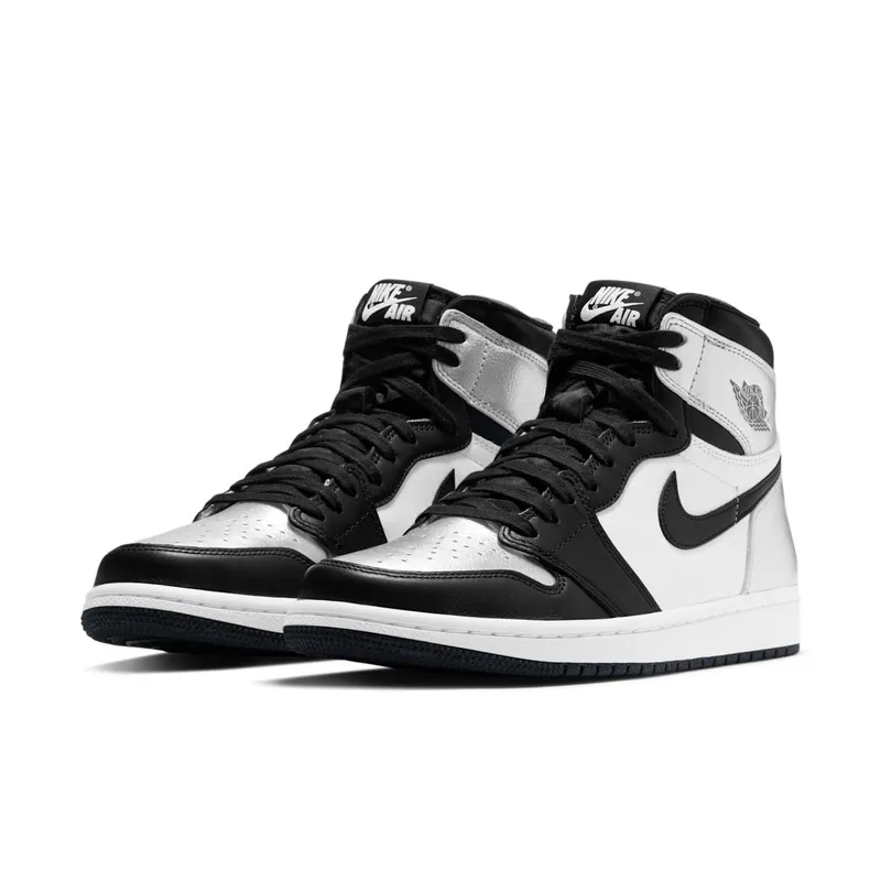 Jordan 1 Retro High Silver Toe (W) Black/Metallic Silver-White-Black (CD0461-001)