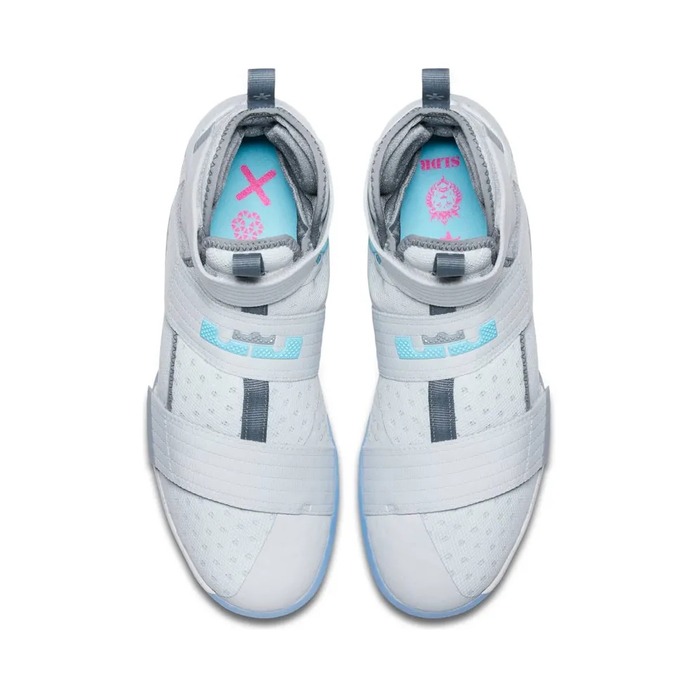 LeBron Soldier 10 “FLYEASE” Pure Platinum/Cool Grey-White-Vivid Sky (917338-040)