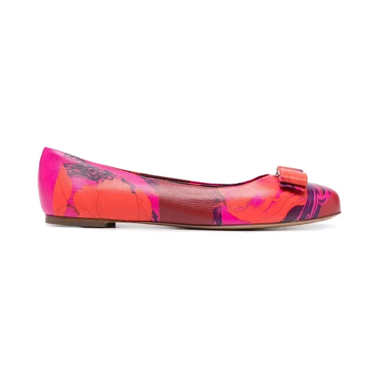Ferragamo Varina Icon Ballerina Shoes Purple (01D421751833)