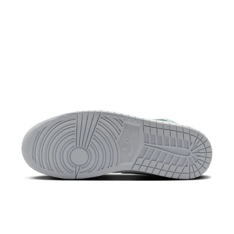Jordan 1 Mid “White Pure Platinum Pine Green” (DQ8426-142)