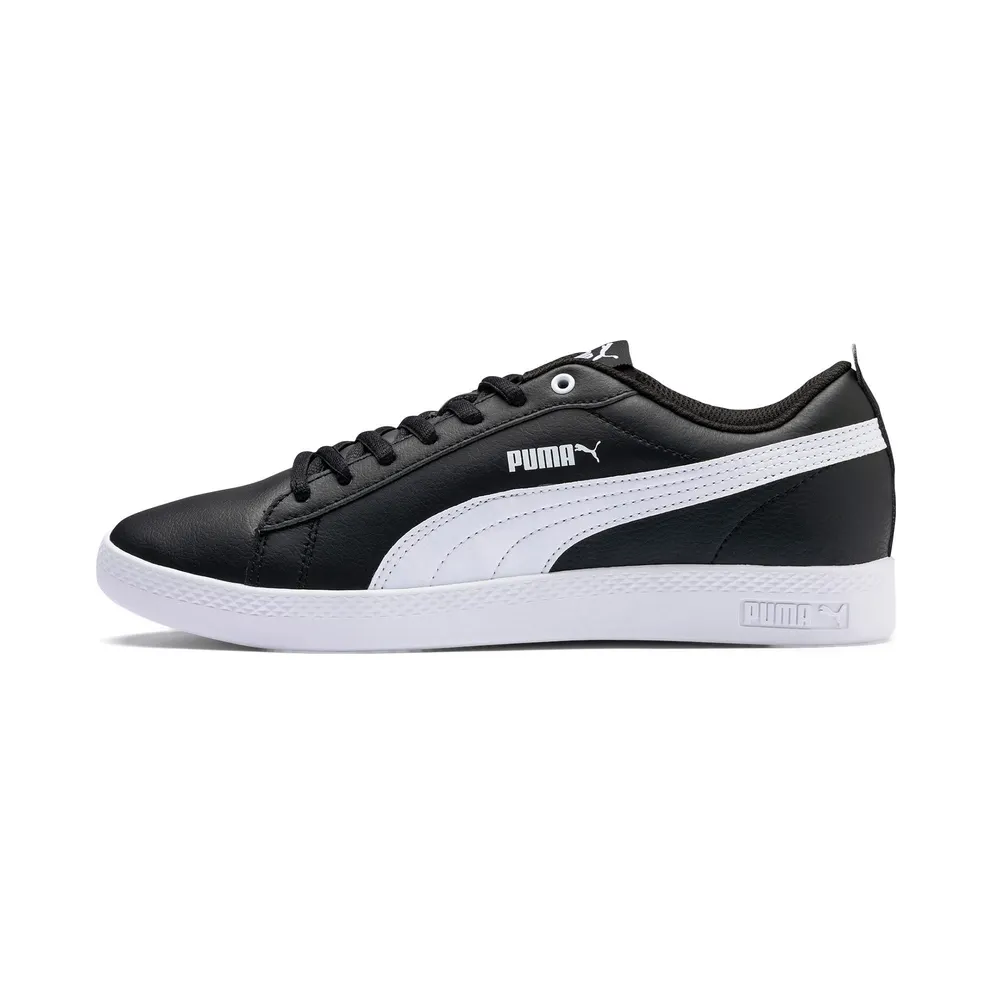 Puma Smash v2 leren White/Black (365208-02)