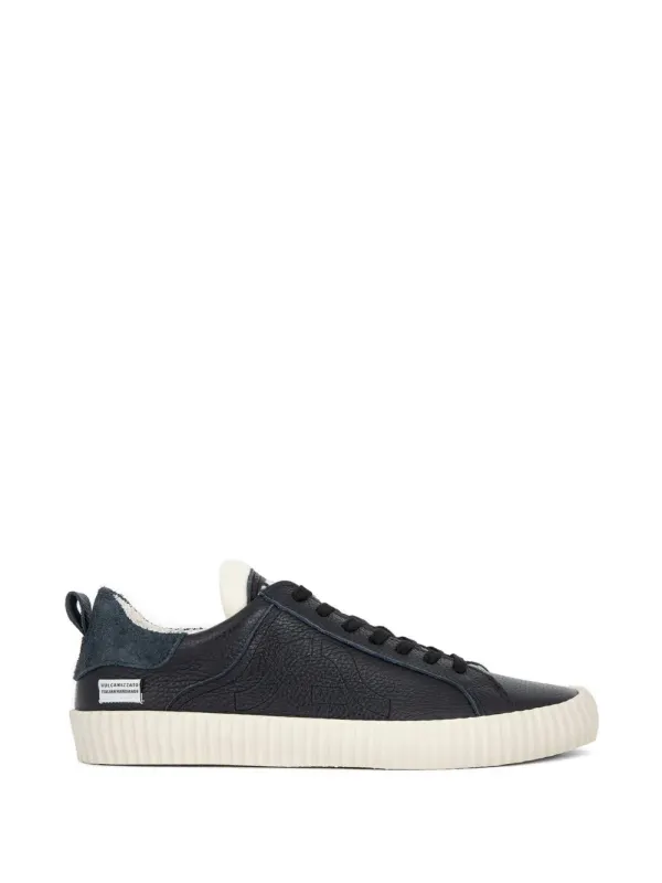 springa Wavy Sneakers mit geriffelte Sohle – Schwarz (WAVYLEATHERBLACK)